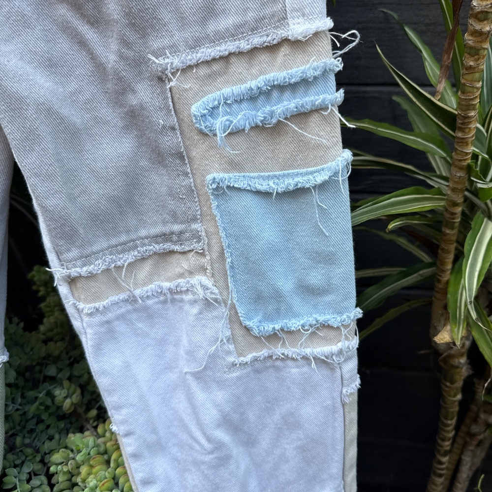 Upcycled Patchwork Deconstructed Pants - image 4